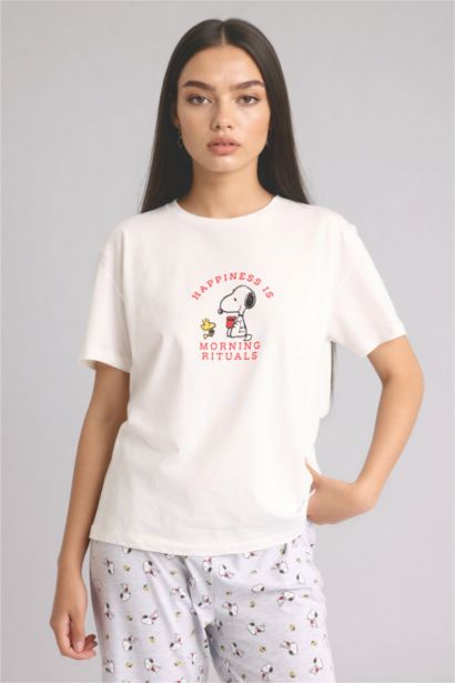 Snoopy Regular Fıt Kısa Kollu 2'li Takım