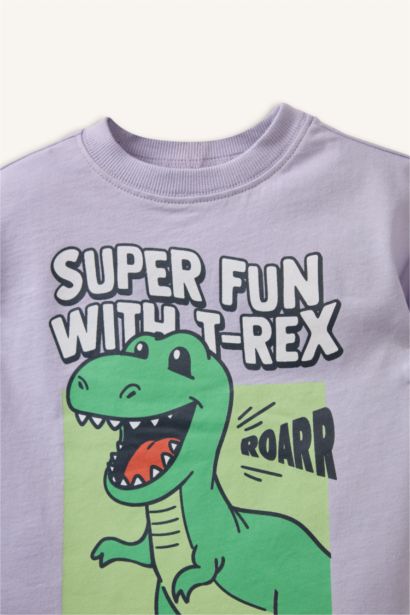 Dinozor Baskılı 2'li Takım Erkek Bebek