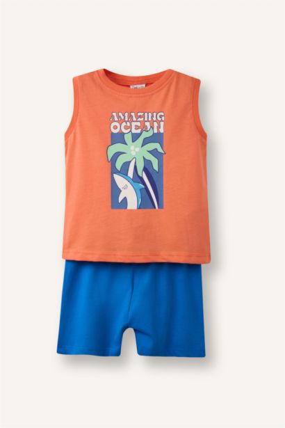 Baby Boy 2 piece Regular Fit Tank-top and Shorts Set