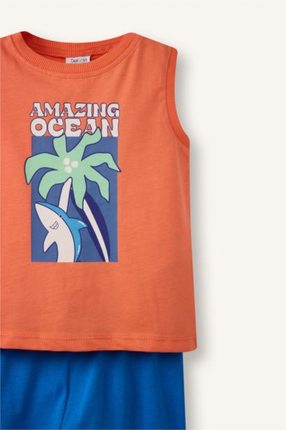 Baby Boy 2 piece Regular Fit Tank-top and Shorts Set