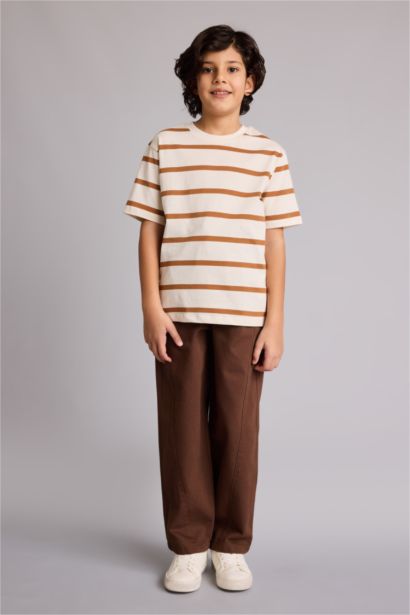 Dikiş Detaylı Gabardın Pantolon Erkek Çocuk