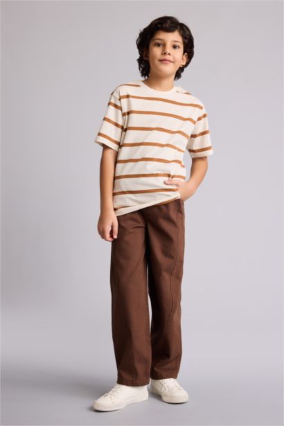 Dikiş Detaylı Gabardın Pantolon Erkek Çocuk