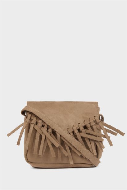 Süet Çapraz Çanta Kız Çocuk