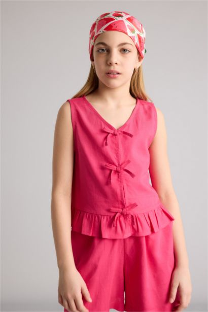 Блузка с коротким рукавом для девочек