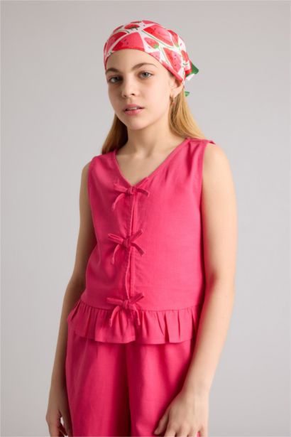 Блузка с коротким рукавом для девочек