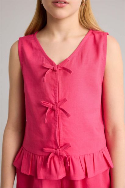 Блузка с коротким рукавом для девочек