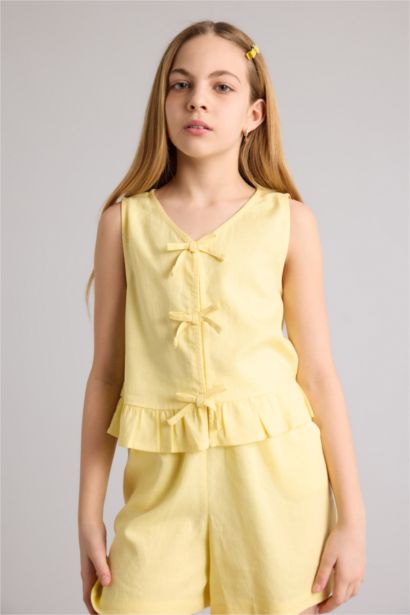 Блузка с коротким рукавом для девочек