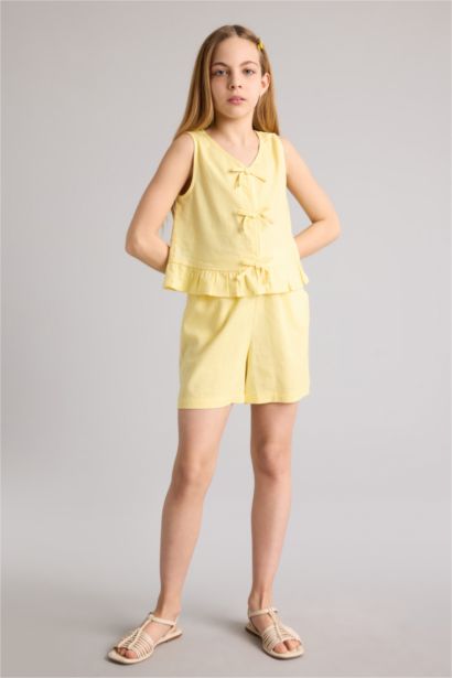 Блузка с коротким рукавом для девочек