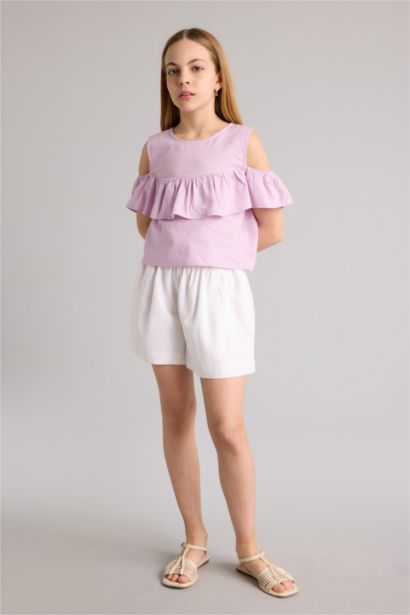 Блузка с коротким рукавом для девочек