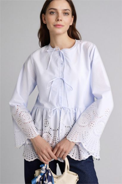 Regular Fit Woven Long Sleeve Tunic