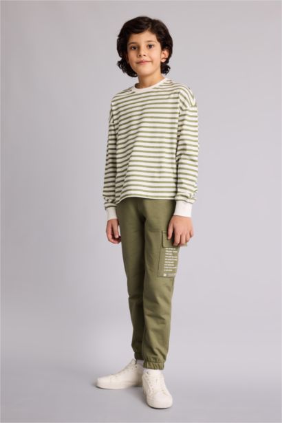 Boy Regular Fit Slogan Print Sweatpants