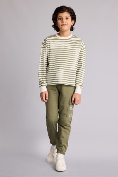 Boy Regular Fit Slogan Print Sweatpants