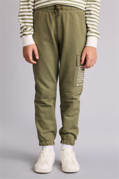 Boy Regular Fit Slogan Print Sweatpants