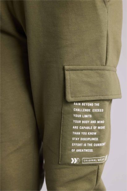 Boy Regular Fit Slogan Print Sweatpants