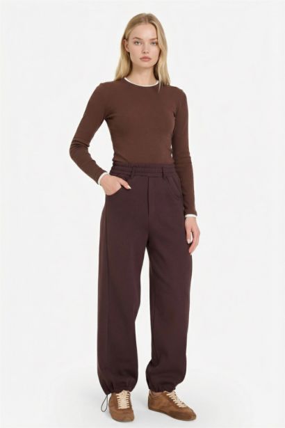 Thick Sweatshirt Fabric Trousers