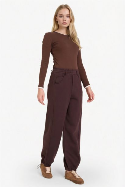 Thick Sweatshirt Fabric Trousers