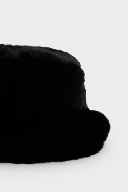 Kadın Suni Kürk Bucket Şapka