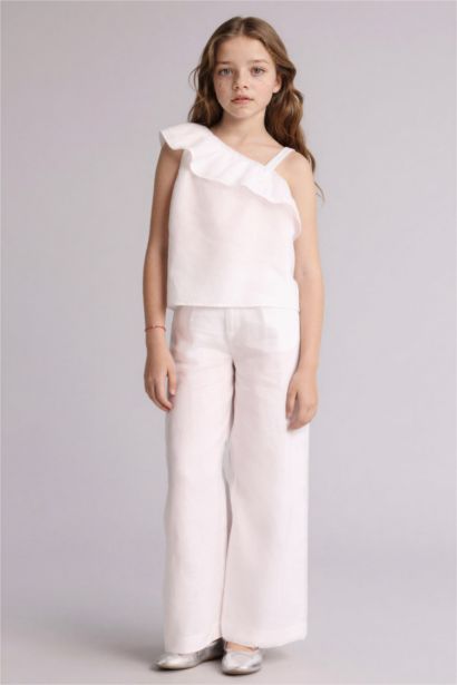 Қыз балаларға арналған қысқа жеңді блузка