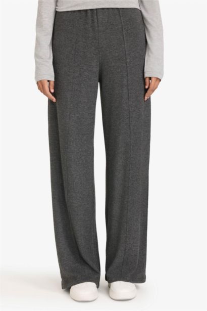 Wide Leg Soft Touch Trousers