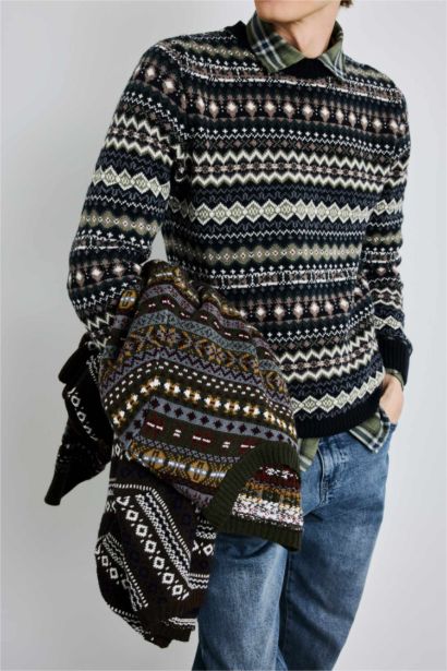 بلوفر تريكو بقصة عادية