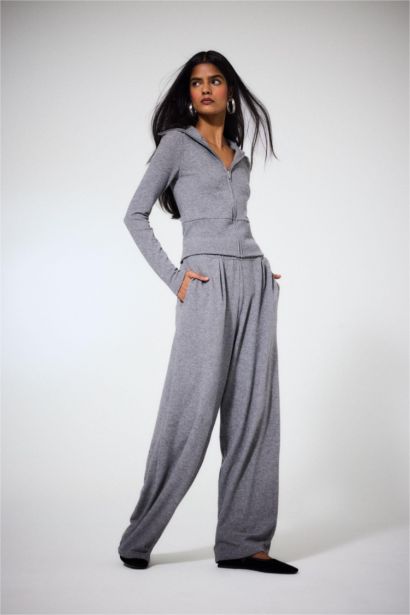 Wide Leg Soft Touch Trousers