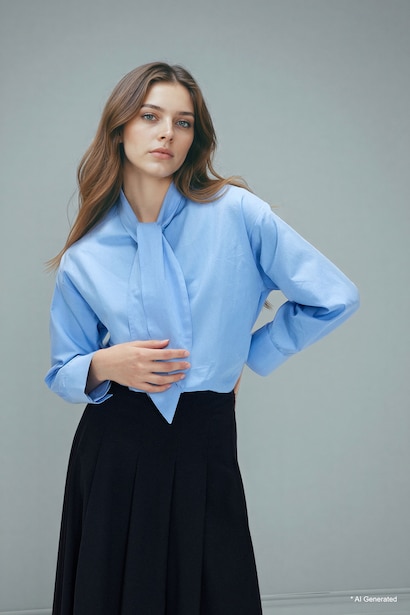100% Cotton Regular Fit Poplin Long Sleeve Tunic