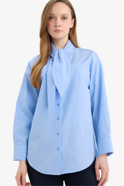 Regular Fit Poplin Long Sleeve Tunic