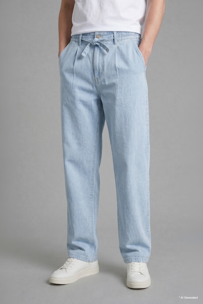 Jean à jambes larges