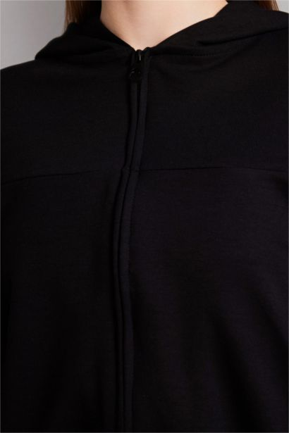 Standart Fıt Kapüşonlu Modal Hırka