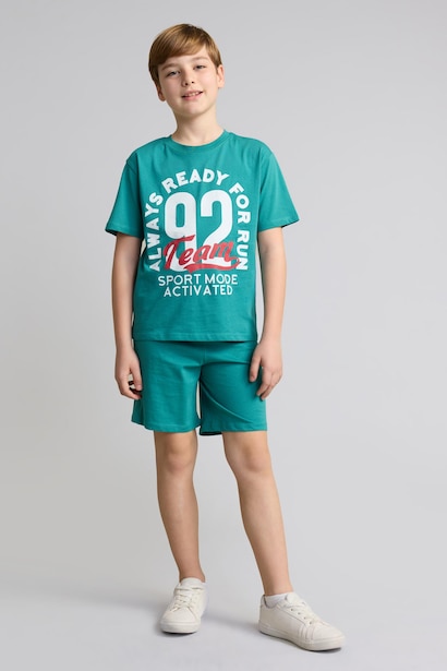 Ensemble T-shirt imprimé et Short pour garçon