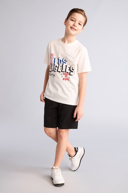 Boy 2 piece Regular Fit T-shirt and Shorts Set