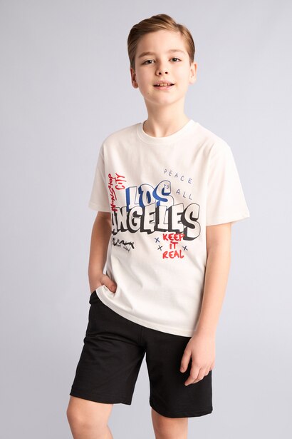 Boy 2 piece Regular Fit T-shirt and Shorts Set