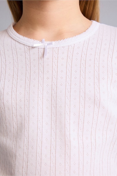 Girl Cotton Crew Neck Top