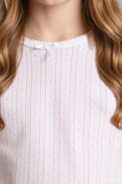 Girl Cotton Crew Neck Top