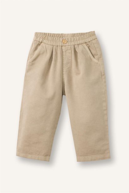 سروال بيبي أولاد جبردين قصة عادية برجل عادي بجيب مزين