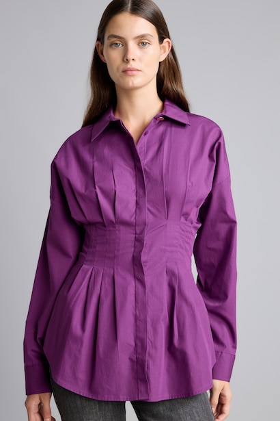 Slim Fit Poplin Long Sleeve Shirt