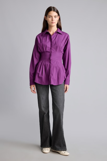 Slim Fit Poplin Long Sleeve Shirt