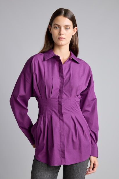Slim Fit Poplin Long Sleeve Shirt