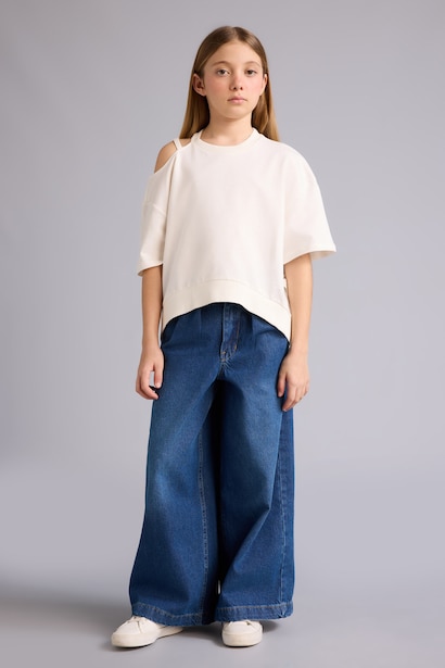 Girl Oversize Crew Neck Short Sleeve T-Shirt