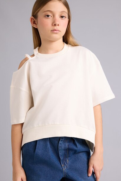 Girl Oversize Crew Neck Short Sleeve T-Shirt