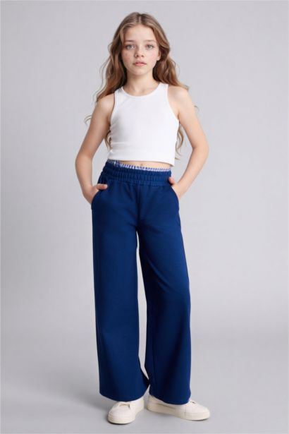 بنطرون بناتي وايد ليج برجل واسع