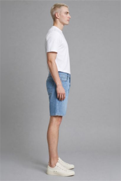 Regular Fit Jean Bermuda Şort