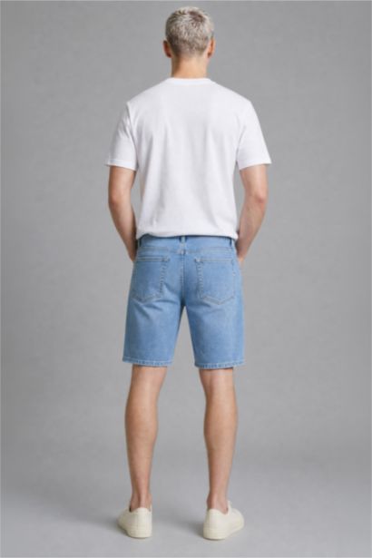 Regular Fit Jean Bermuda Şort