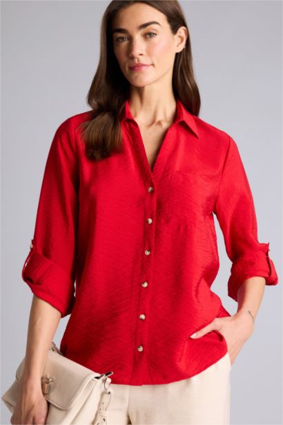 Chemise à manches longues Coupe régulière