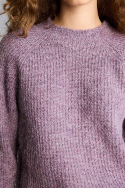 Regular Fıt Bisiklet Yaka Kazak