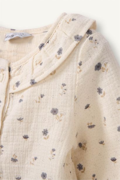 Çiçekli Müslin 2'li Takım Kız Bebek