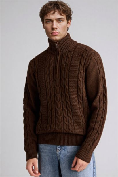 Standard Fit High Neck Knitwear Pullover