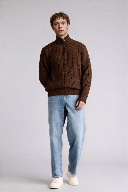 Standard Fit High Neck Knitwear Pullover
