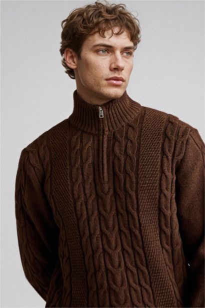 Standard Fit High Neck Knitwear Pullover