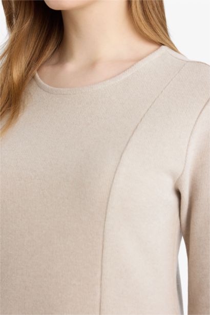 Crew Neck Long Sleeve Maxi Dress